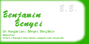 benjamin benyei business card