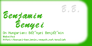 benjamin benyei business card